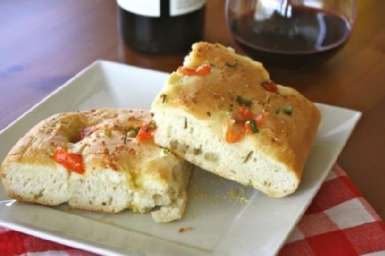 Focaccia with Tomato, Green Onion and Garlic | Made by Meaghan Moineau