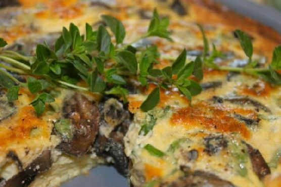 Frittata with Mushrooms, Thyme, and Parmigiano Cheese | Made by Meaghan Moineau