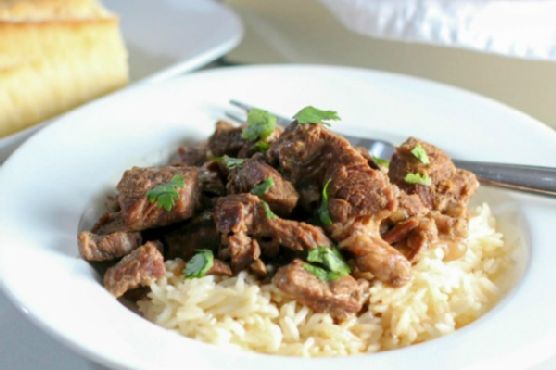 Easy Instant Pot Beef Tips and Rice | Made by Meaghan Moineau