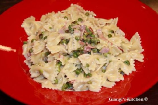 Farfalle with Peas, Ham and Cream | Made by Meaghan Moineau