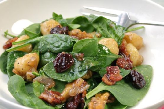 Gnocchi and Wilted Spinach Salad | Made by Meaghan Moineau