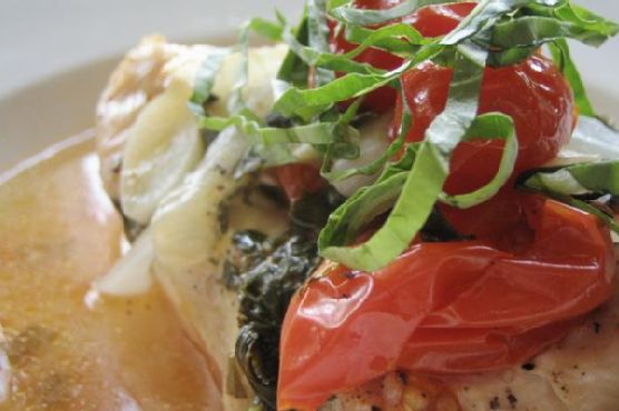 Chicken En Papillote With Basil and Cherry Tomatoes | Made by Meaghan Moineau