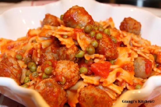 Pasta with Peas and Italian Sausage | Made by Meaghan Moineau