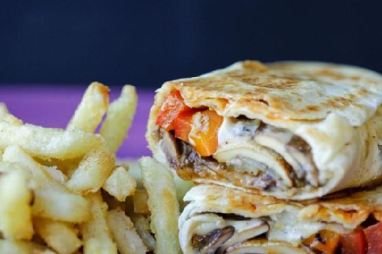 Philly Cheesesteak Grilled Wraps | Made by Meaghan Moineau