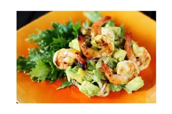 Avocado-Mango Salad With Grilled Shrimp | Made by Meaghan Moineau