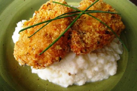Baked Fried Chicken With Cauliflower Mash | Made by Meaghan Moineau