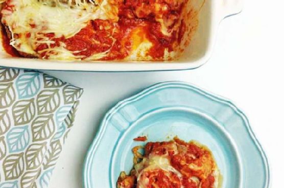 Layered Baked Eggplant Parmesan | Made by Meaghan Moineau