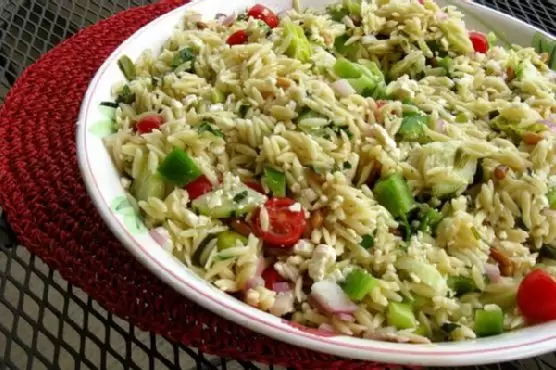 Mediterranean Orzo Salad | Made by Meaghan Moineau