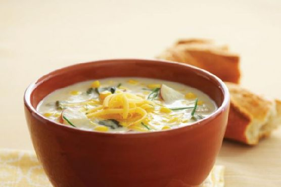 Corn Chowder with Potatoes, Poblanos, and Smoked Gouda | Made by Meaghan Moineau