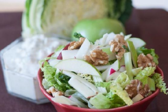 Crisp Winter Salad with Maple Gorgonzola Dressing | Made by Meaghan Moineau