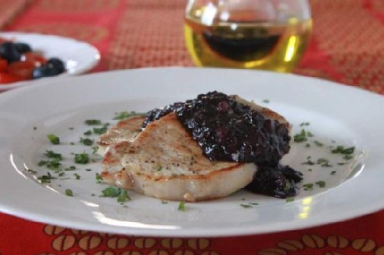 Pork with Blueberry Sauce | Made by Meaghan Moineau