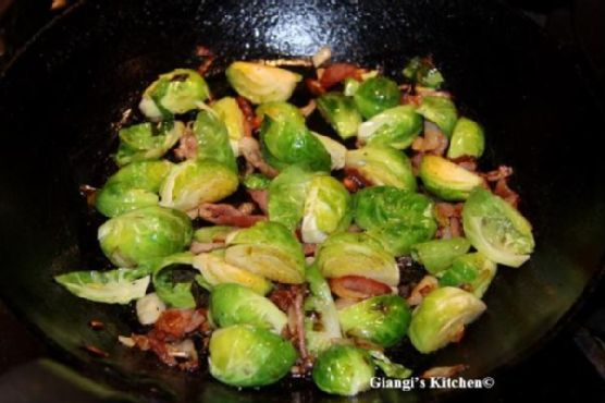 Brussels Sprouts with Bacon and Shallots | Made by Meaghan Moineau