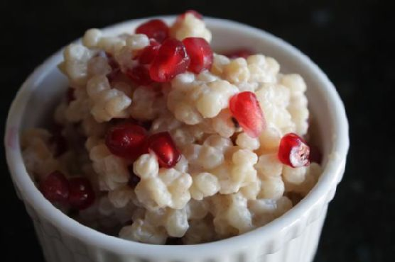 Coconut Israeli Couscous Studded With Pomegranate | Made by Meaghan Moineau