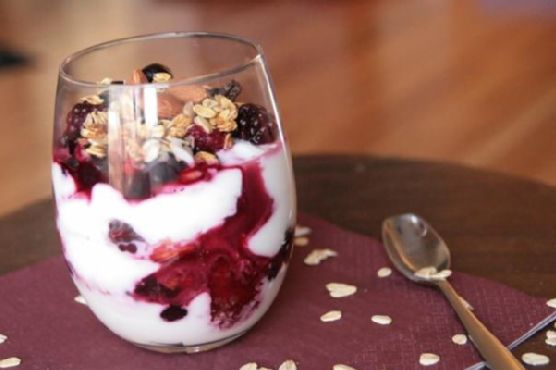 Mixed Berry Yogurt with Almonds | Made by Meaghan Moineau