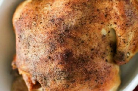 Easy Slow Cooker Whole Chicken With Rosemary | Made by Meaghan Moineau