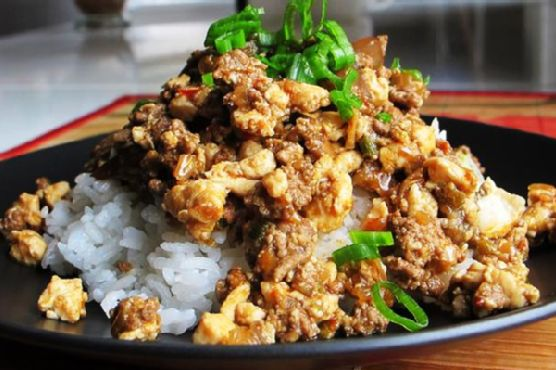 Japanese Mabo Tofu With Eggplant | Made by Meaghan Moineau