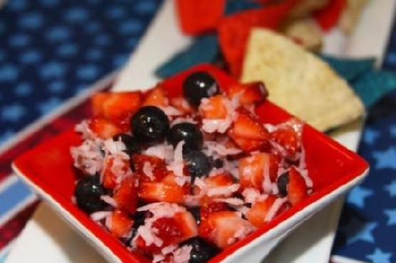 Red, White, and Blue Fruit Salsa | Made by Meaghan Moineau