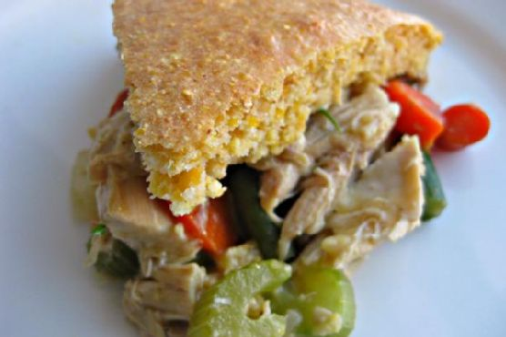 Turkey Pot Pie With Cornbread Crust | Made by Meaghan Moineau