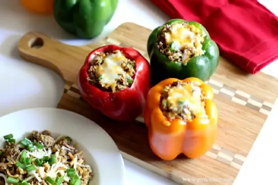 Chorizo and Beef Quinoa Stuffed Pepper | Made by Meaghan Moineau