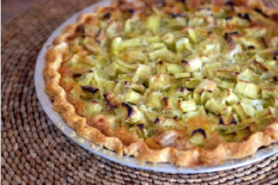 Delicious Rhubarb Custard Pie | Made by Meaghan Moineau