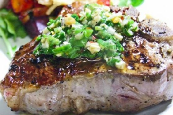 Pan Seared Lamb Loin With Chimichurri & Roasted Trio Squash Salad With Goat Cheese and Pinenuts | Made by Meaghan Moineau