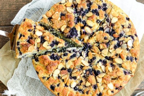 Gluten Free Almond Blueberry Coffee Cake | Made by Meaghan Moineau