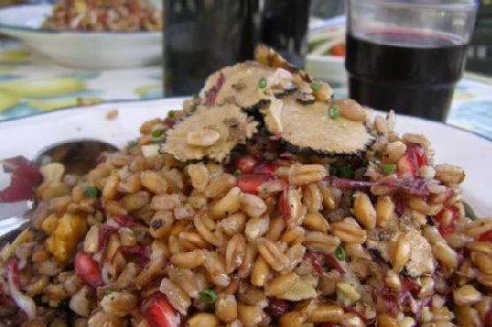 Fall Farro Salad with Pomegranate, Walnut & Truffles | Made by Meaghan Moineau