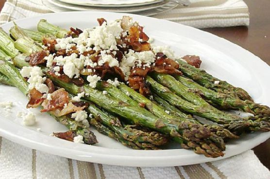 Roasted Asparagus With Bacon and Feta Cheese | Made by Meaghan Moineau