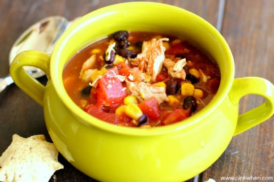 Slow Cooker Chicken Taco Soup | Made by Meaghan Moineau