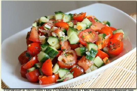 Tomato Cucumber Salad | Made by Meaghan Moineau