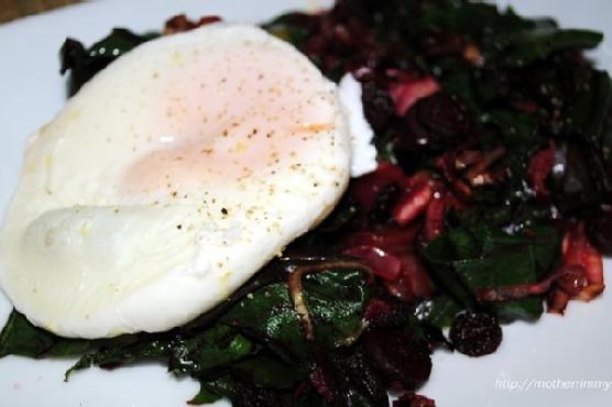 Beet Greens and Poached Eggs | Made by Meaghan Moineau
