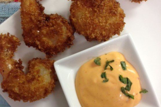 Breaded Shrimp and Spicy Mayo Appetizer | Made by Meaghan Moineau