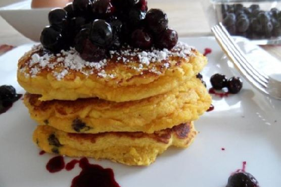 Coconut Flour Pancakes with Blueberry Honey Compote | Made by Meaghan Moineau