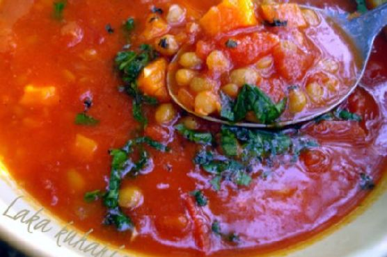 Tomato and lentil soup | Made by Meaghan Moineau