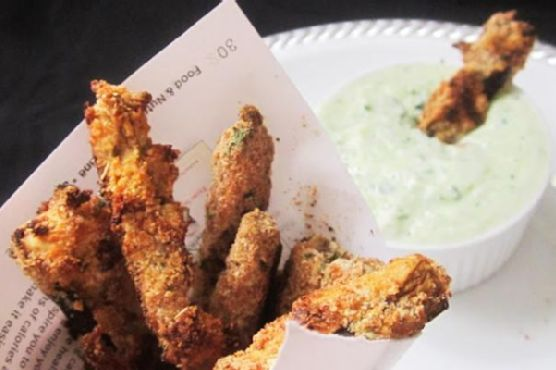 Eggplant Fries with Tzatziki Sauce | Made by Meaghan Moineau