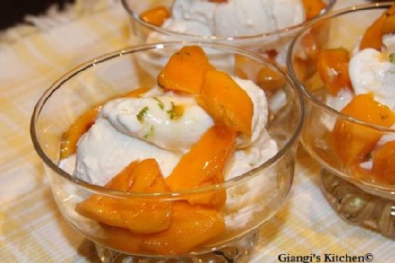 Mangoes with Rum and Ice Cream | Made by Meaghan Moineau