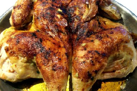 Moroccan Spiced Chicken Under A Brick | Made by Meaghan Moineau