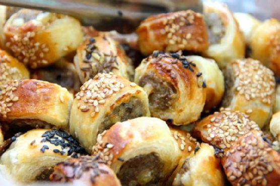 Party Sausage Bites With Pine Nuts | Made by Meaghan Moineau