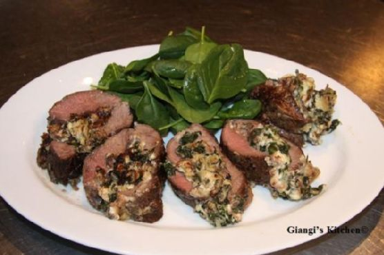 Spinach and Gorgonzola Stuffed Flank Steak | Made by Meaghan Moineau