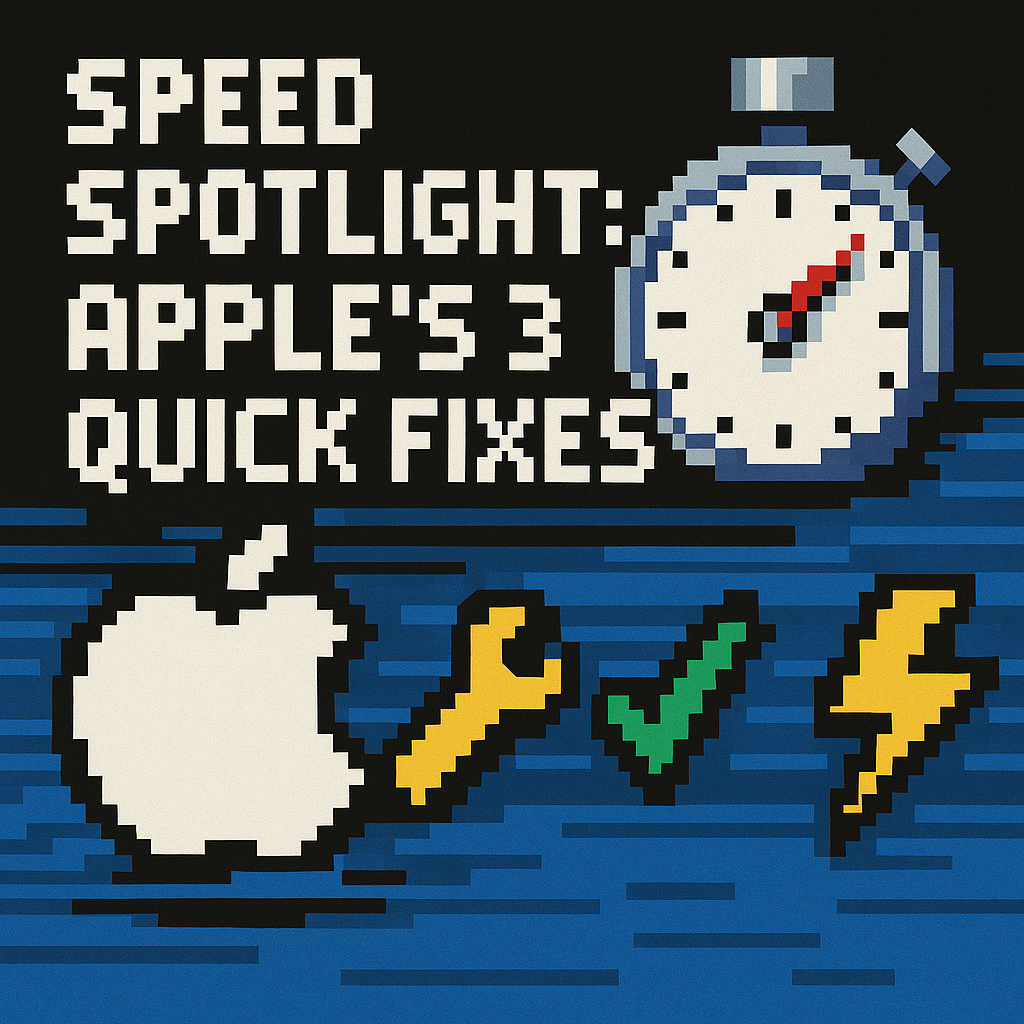 Speed Spotlight: Apple’s 3 Quick Fixes | Analysis by Brian Moineau