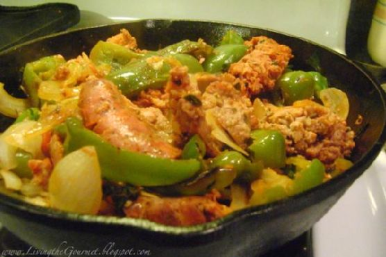 Delicious Sausage & Peppers | Made by Meaghan Moineau