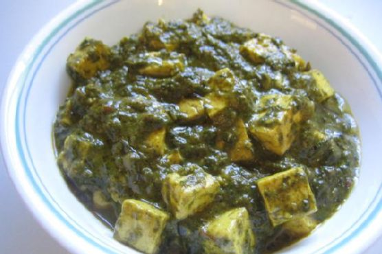 Palak-tofu (bean curd) | Made by Meaghan Moineau