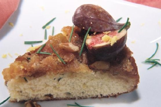 Fresh Fig, Walnut, Rosemary Upside Down Cake And A Crisp Citrusy Chardonnay | Made by Meaghan Moineau